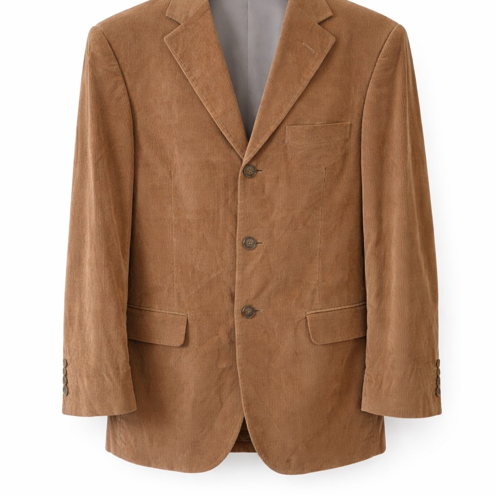 Gianfranco Ruffini Italy Tan Corduroy Sport Coat Blazer 38S Men’s